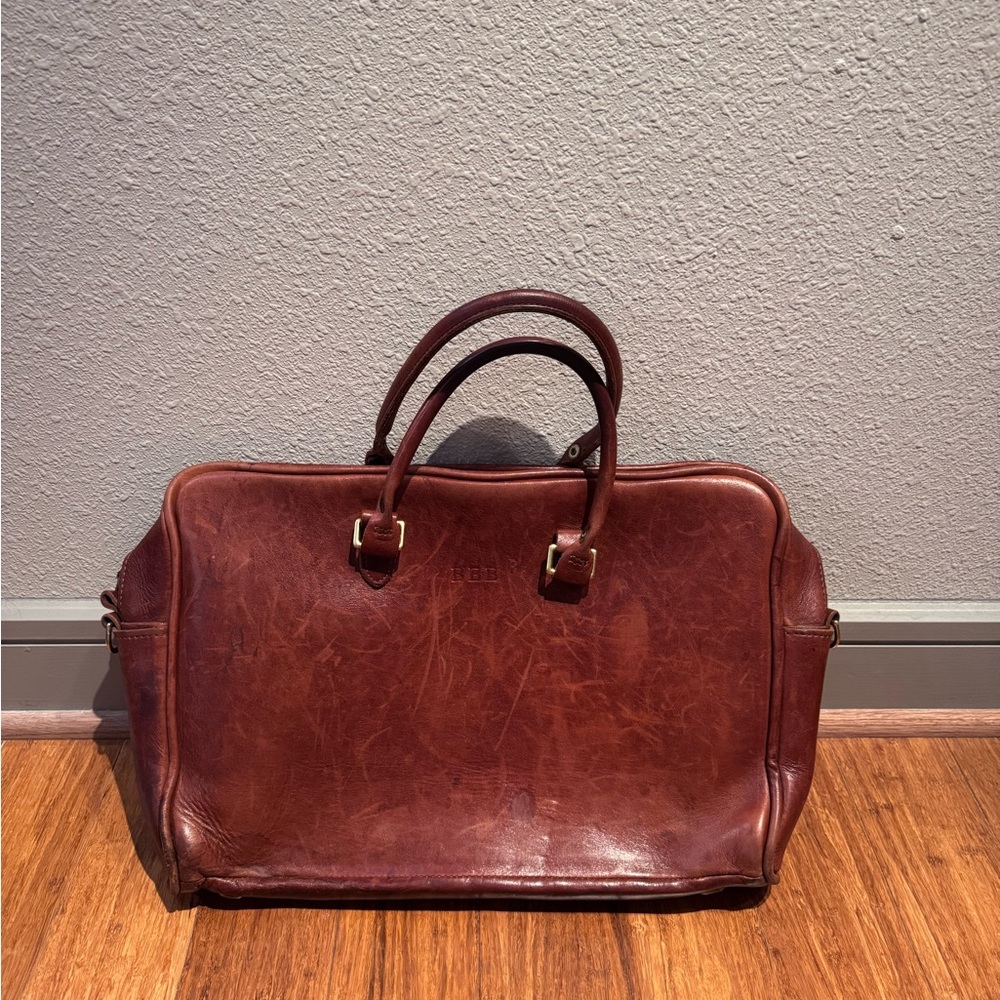 J.W. Hulme Co. Elegant Brown Leather Men's Briefcase